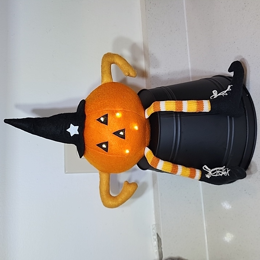 Lighted Pumpkin Plush. NEW no tags